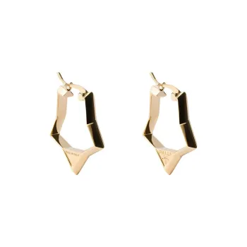 PRADA Metal Earrings Women's Gold