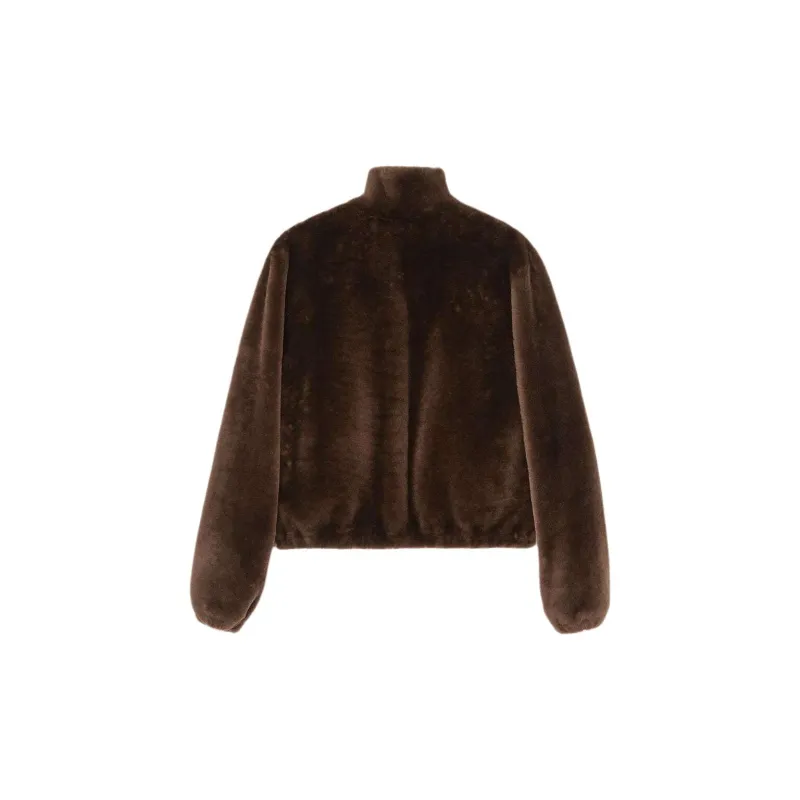 Loro Piana SS25 Velvet-feel Coat Women's Khaki-1