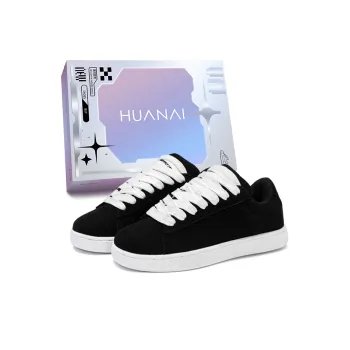 HUANAI Low Top Skateboard Shoes Unisex Black