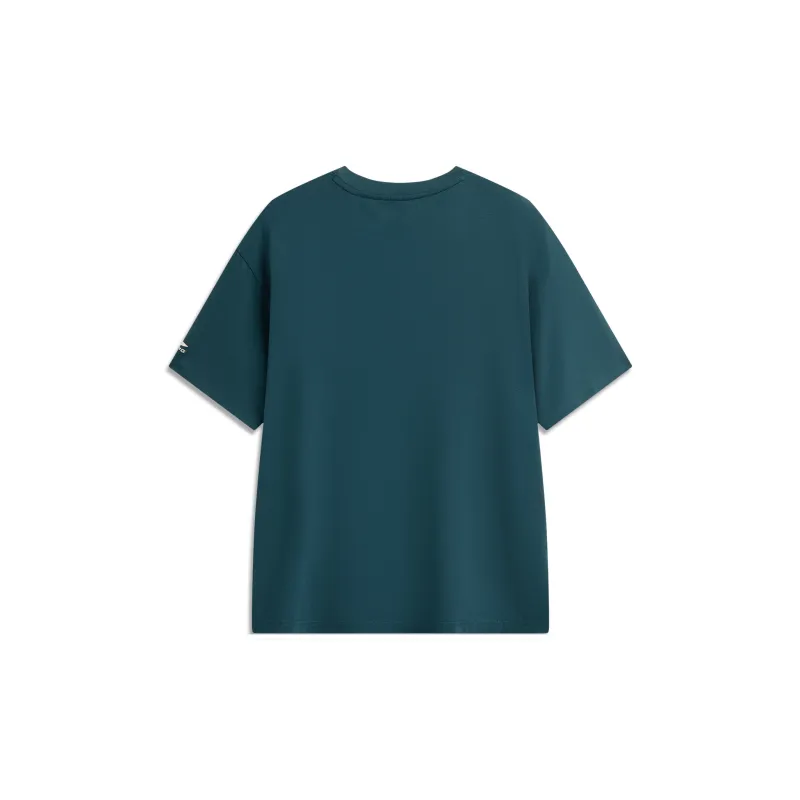 LiNing Sports Life Collection T-Shirt Unisex Dark Reef Green-1
