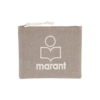 ISABEL MARANT Netia Logo Detailed Clutch Bag