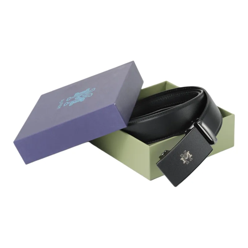 FION Mountain And Sea Journey Series Top Grain Cow Leather Leather Belts Men's 3.5cm-1