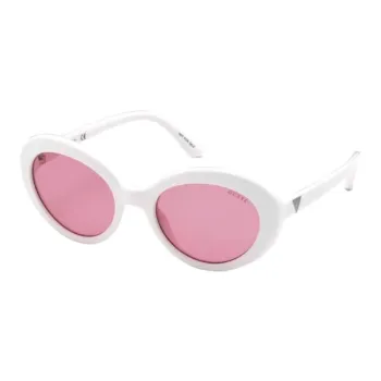 GUESS Acetate Oval Sunglasses Women's White