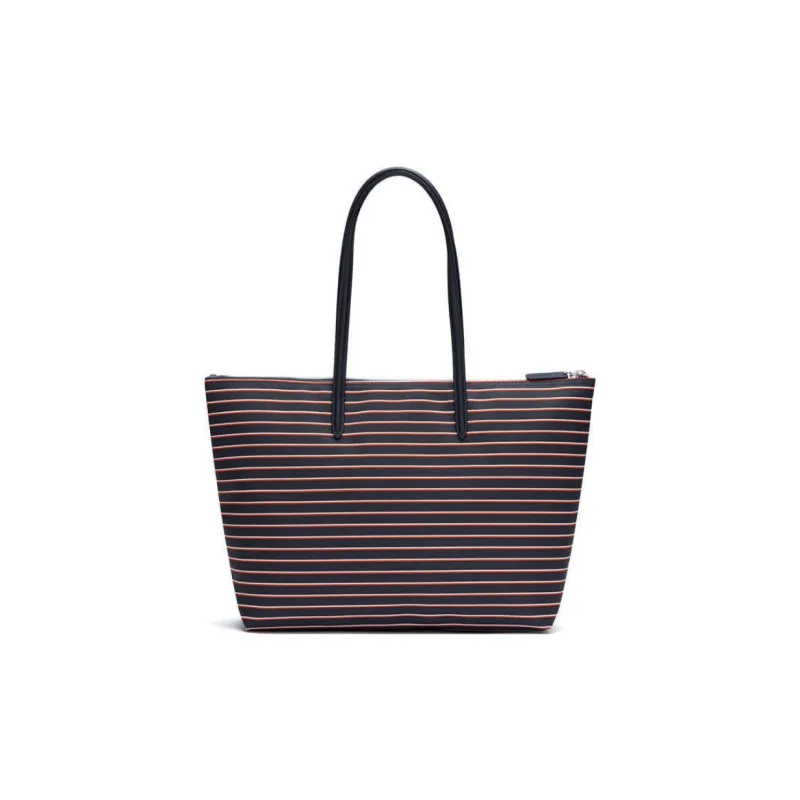 LACOSTE PVC Tote Bag Shopping Bag Shoulder Bags Large Size Women's Dark Blue-1