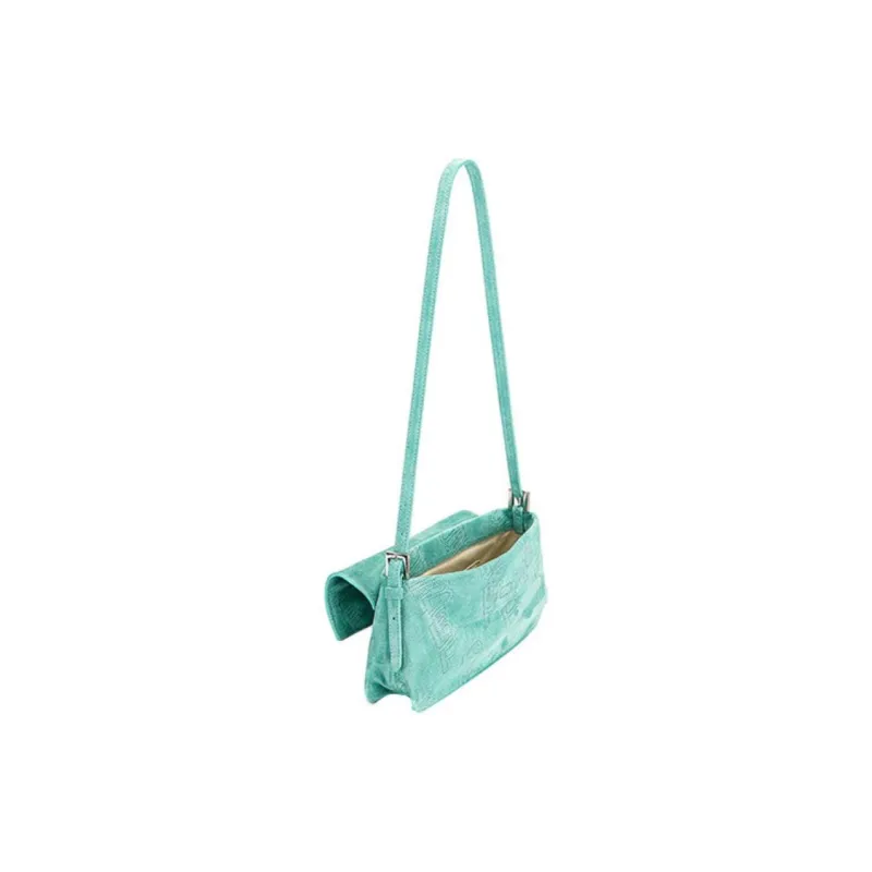 By Far Matilda Calfskin Crossbody Bag Shoulder Bag Women's Green-3