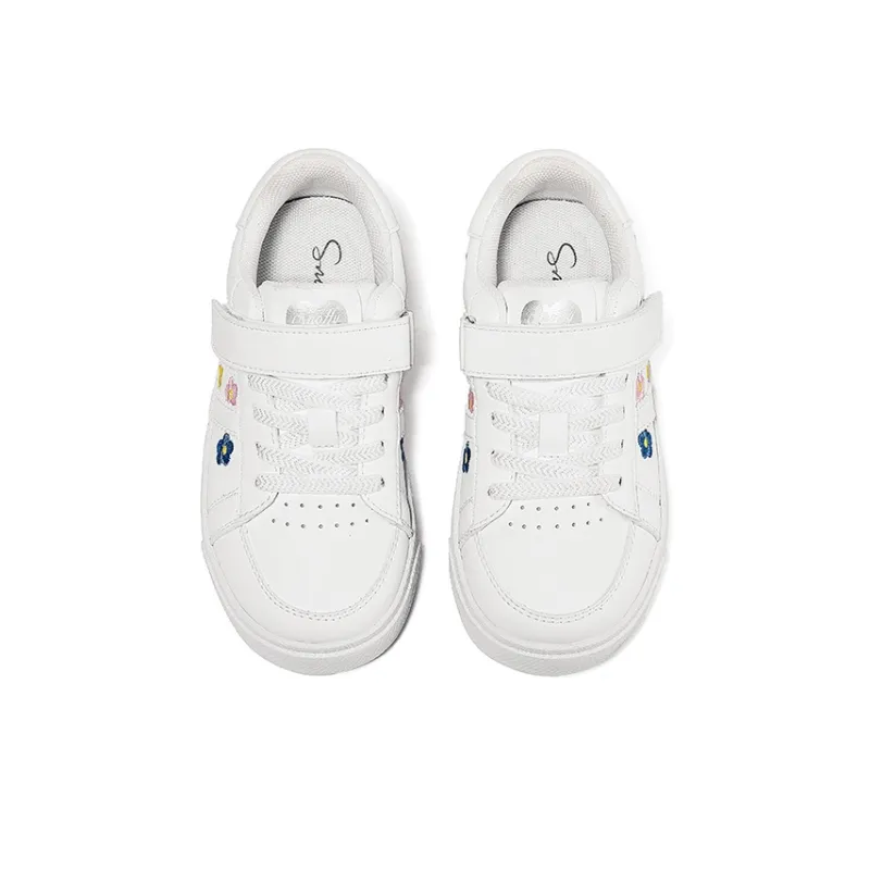 Snoffy Durable Breathable Low Top Kids' Skateboarding Shoes Preppy White Kids'-2