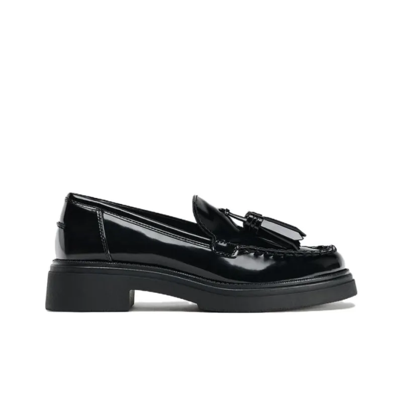 ZARA Loafers 4 Cm Women's Black-1
