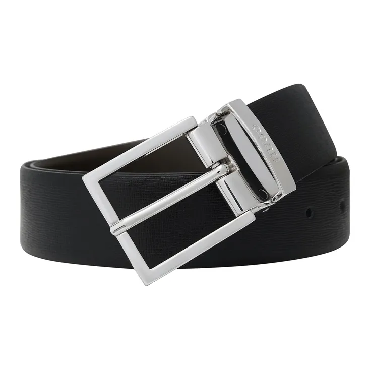 HUGO BOSS Logo engraved Leather Belt-3