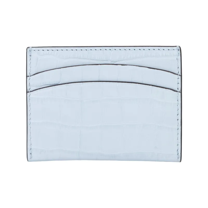 TORY BURCH Robinson Leather Card Holder Women's Blue-2