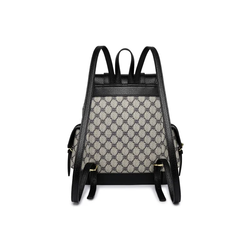 Pepsi PVC Backpack Regular Women's Black/Brown/Khaki-3