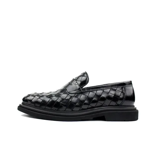MYFULER Loafers Men Black