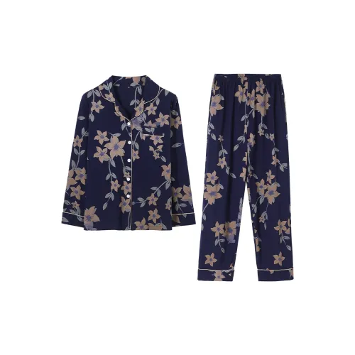 MADALLO Pajama Set Women's Navy Blue