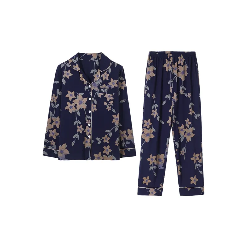 MADALLO Pajama Set Women's Navy Blue-0