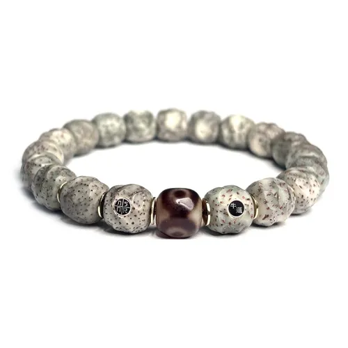 MOUNTAINS AND MANS Star Moon Bodhi Seeds New Chinese Style Good Luck Beaded Bracelet Unisex