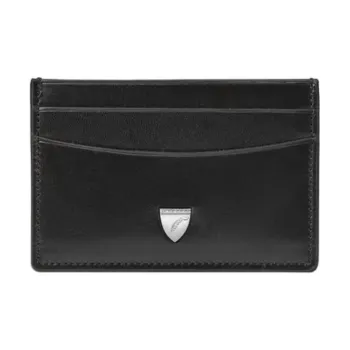 Aspinal Of London Full Grain Leather Card Holder Women's Black