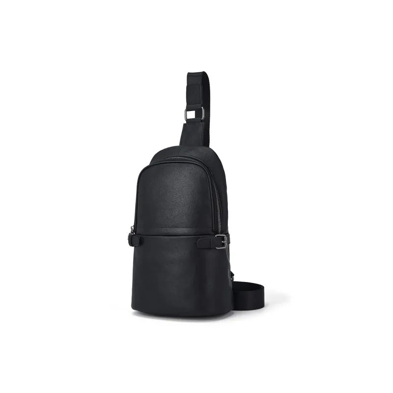 ROBERTA DI CAMERINO Cow Leather Sling Bag Men's Black-1