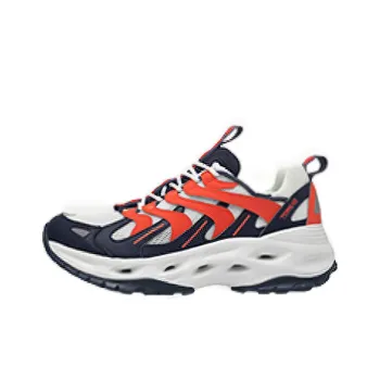 TOREAD Abrasion Resistant Breathable Low Top Outdoor Shoes Men's Navy Blue/Orange Red