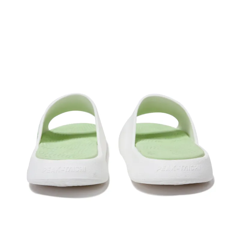 PEAK State Pole Slip Resistant Abrasion Resistant Cushioning Slide Slippers Unisex White Green-5