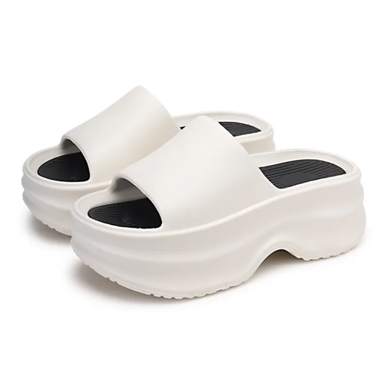XMISTUO Minimalist Style Fashion Squashy And Bouncy Feeling Platform Slippers For Women's-10