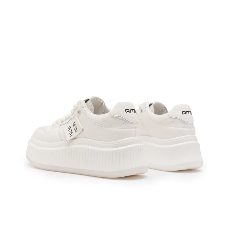 Ritai Skateboard Shoes Women's Beige-2