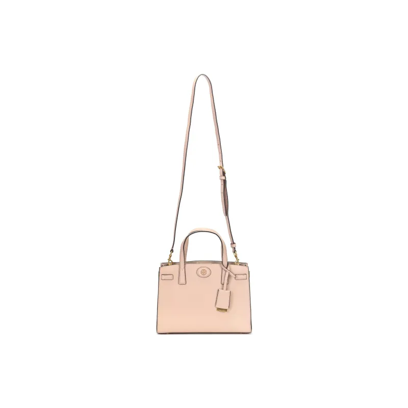 TORY BURCH Robinson Litchi Grain Leather Shoulder Bag Crossbody Bag Handbag Small Size Women's Pink-1
