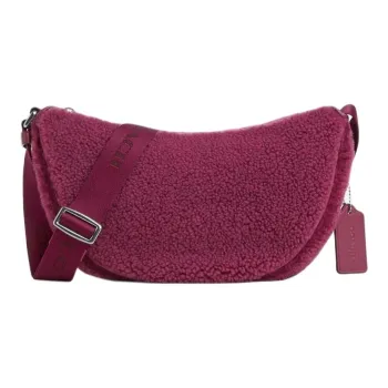 COACH PACE Shearling Shoulder Bag Large Size Women's Rose Purple