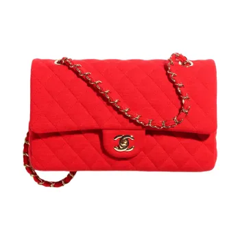 CHANEL Classic Flap CF23C Early Spring Wool Crossbody Bag, Shoulder Bag Women's Red