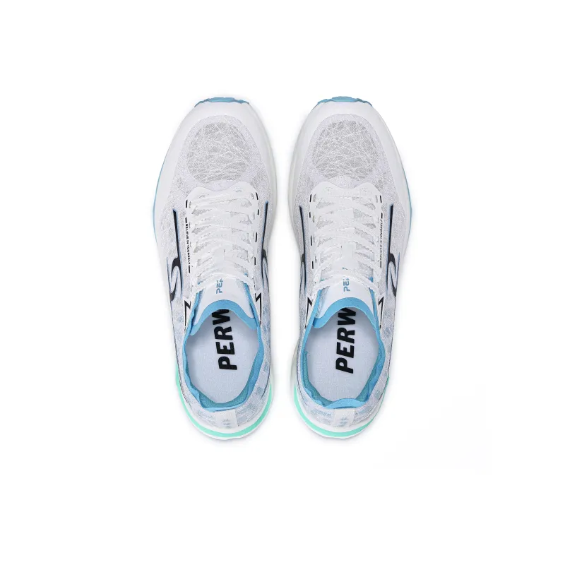 PERW Cushioned Slip-Resistant Abrasion-Resistant Low-Top Training Running Shoes Unisex Sky Blue Green-3
