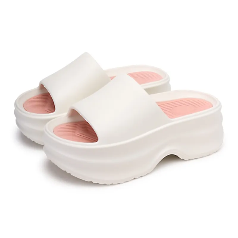 XMISTUO Minimalist Style Fashion Squashy And Bouncy Feeling Platform Slippers For Women's-15