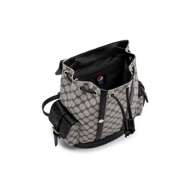 Pepsi PVC Backpack Regular Women's Black/Brown/Khaki-4