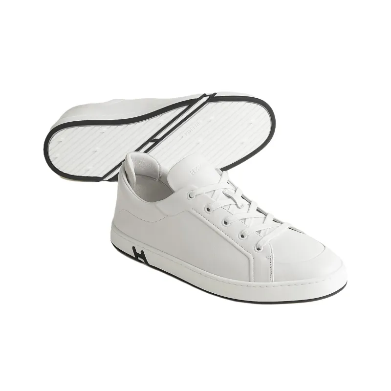 HERMES Low Top Skateboard Shoes Men's White-3
