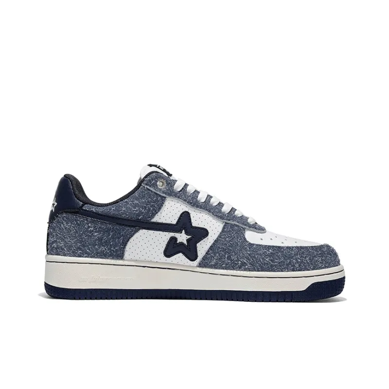 RIPSTAR Slip-Resistant Cushioning Abrasion-Resistant Low-Top Skateboard Shoes Unisex Twilight Blue-1