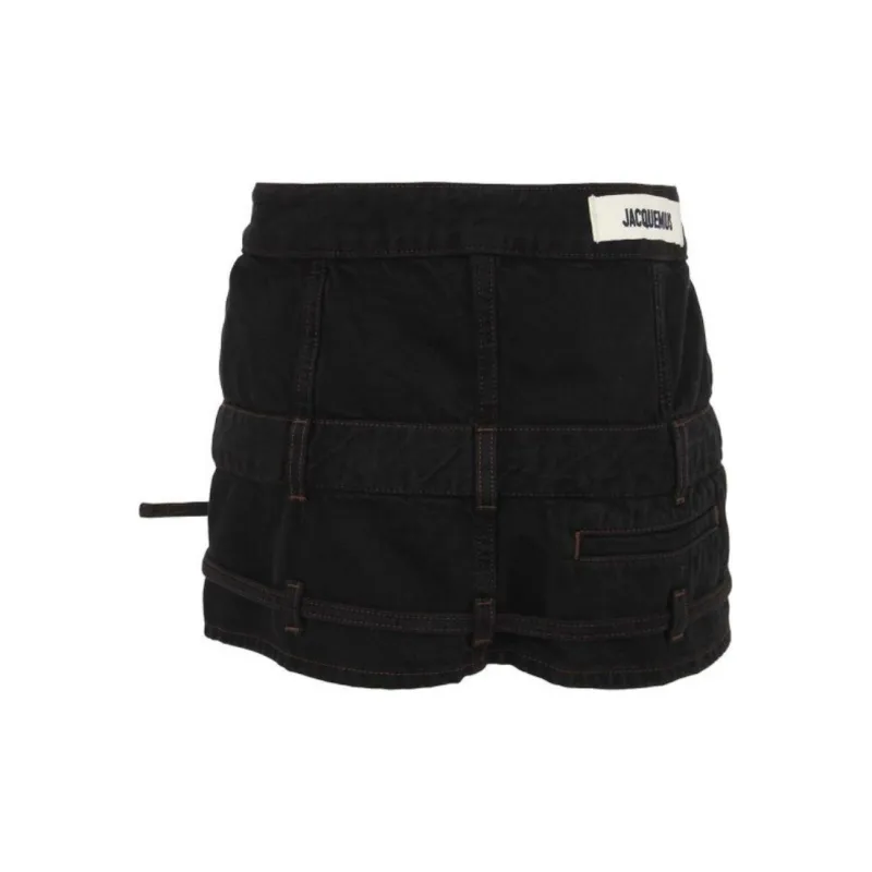 Jacquemus La Mini De Nimes Criollo Denim Miniskirt-1