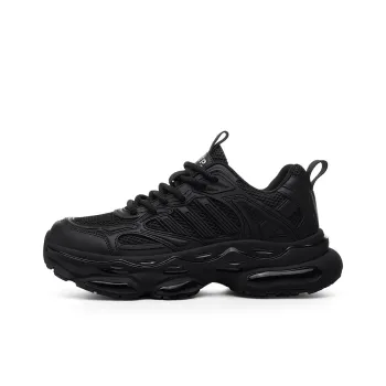 JEEP SPIRIT Slip Resistant Low Top Chunky Sneakers Men's Shiny World Black