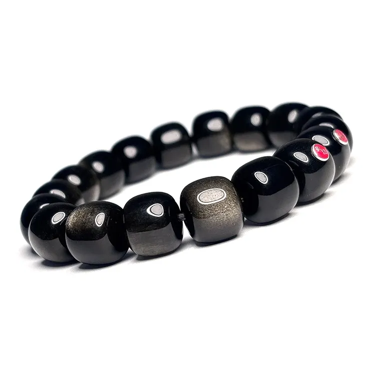 MOUNTAINS AND MANS Obsidian New Chinese Style Prosperity And Good Luck Beaded Bracelet Unisex-6
