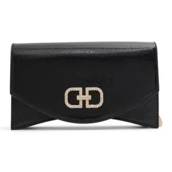 ALDO Artificial Leather Handheld Crossbody Bag Small Size Women's Black