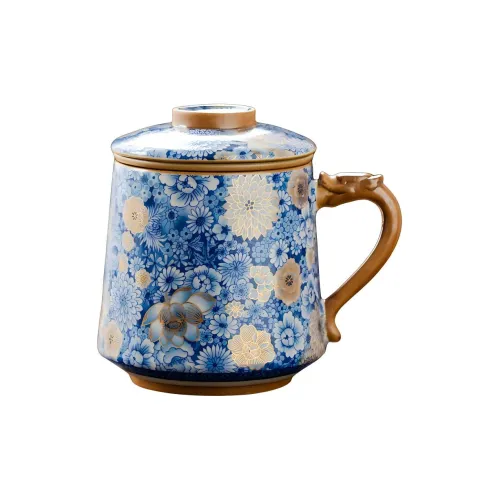 Such As Porcelain Moving Tea Cup, Blue 450ML