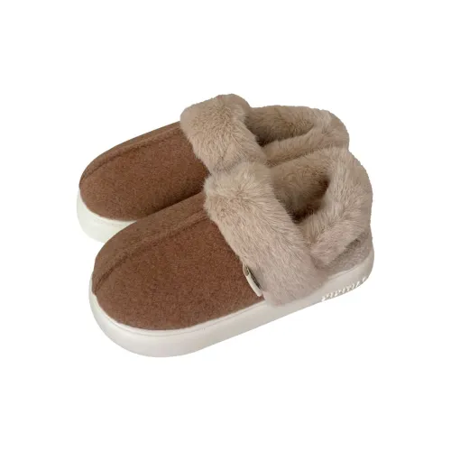Thin Strips Cotton Slippers Unisex, Brown
