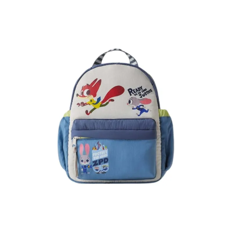 ZARA Disney/Disney Collaboration Polyamide Backpack Kids' Blue-0