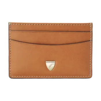 Aspinal Of London Full Grain Leather Card Holder Women's Brown