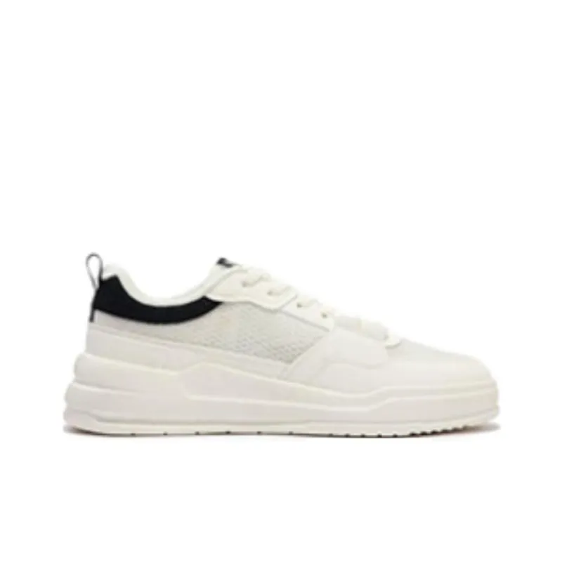 361° Anti Slip Wear Resistant Low Top Skateboard Shoes Men's White Black-1