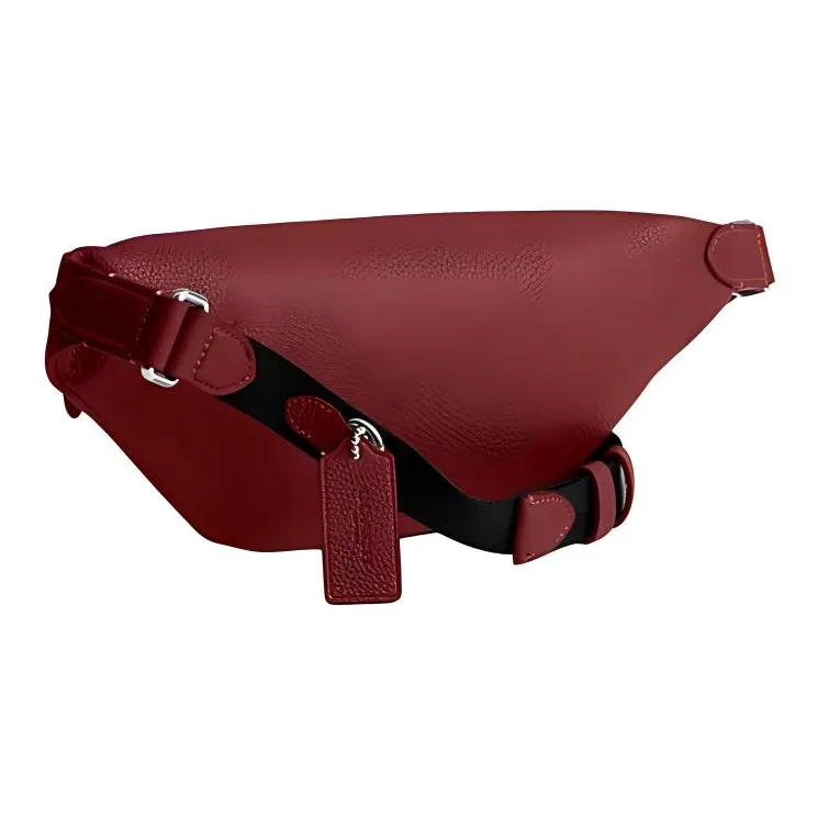 COACH Charter Leather Shoulder Bag, Crossbody Bag Tubas Women's Burgundy-1