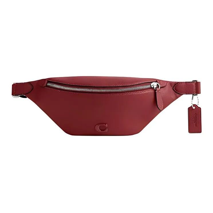 COACH Charter Leather Shoulder Bag, Crossbody Bag Tubas Women's Burgundy-0
