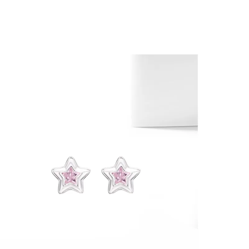 MIDNIGHT MOMENT S999 Silver Stud Earrings Women's-3