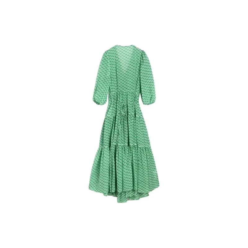 Mapping Long-Sleeved Dresses Women's Image Color-1