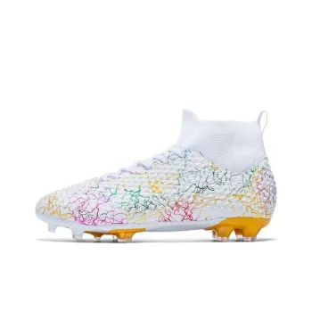 BIANSULONG FG Rubber Long Studs Soft Ground Firm Ground Cushioned Slip Resistant Abrasion Resistant Soccer Shoes Unisex