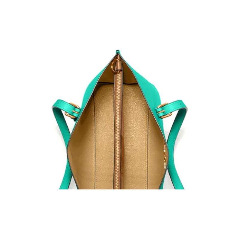 COACH Mollie Cow Leather Tote Bag, Shopping Bag, Portable Crossbody Bag, Shoulder Bag Medium Size Women's Green-4