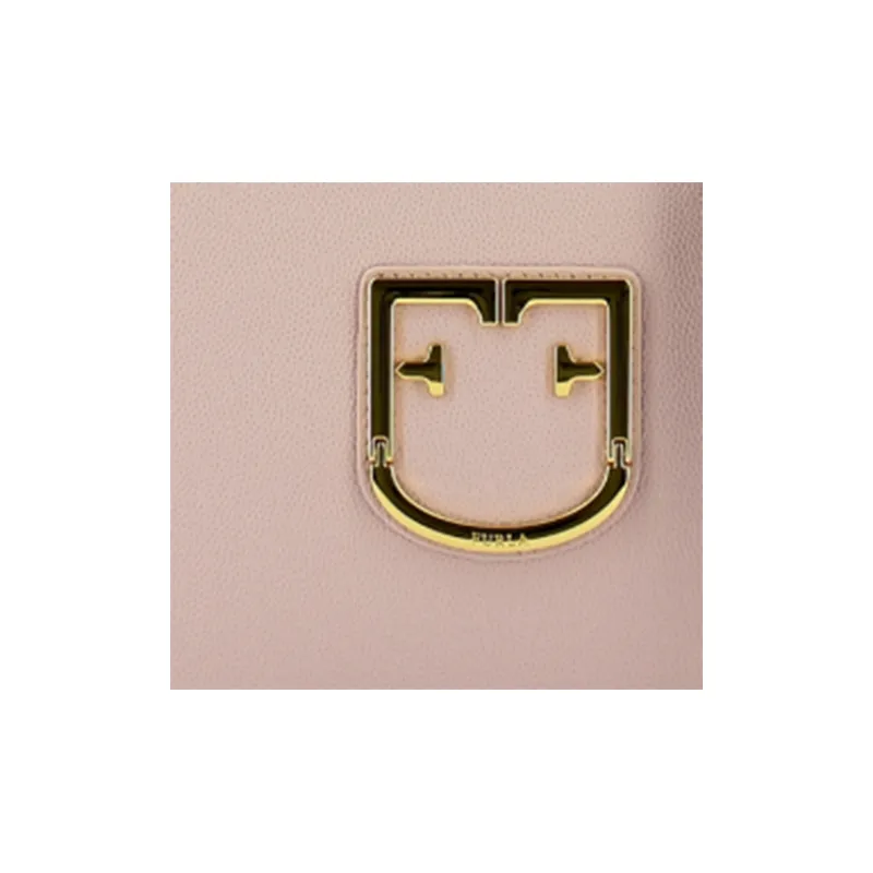 Furla Brava Camelia Leather Small Square Bag Crossbody Bag Shoulder Bag Mini Women's Camellia Pink-4