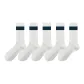 5-Pack White Blue Stripes