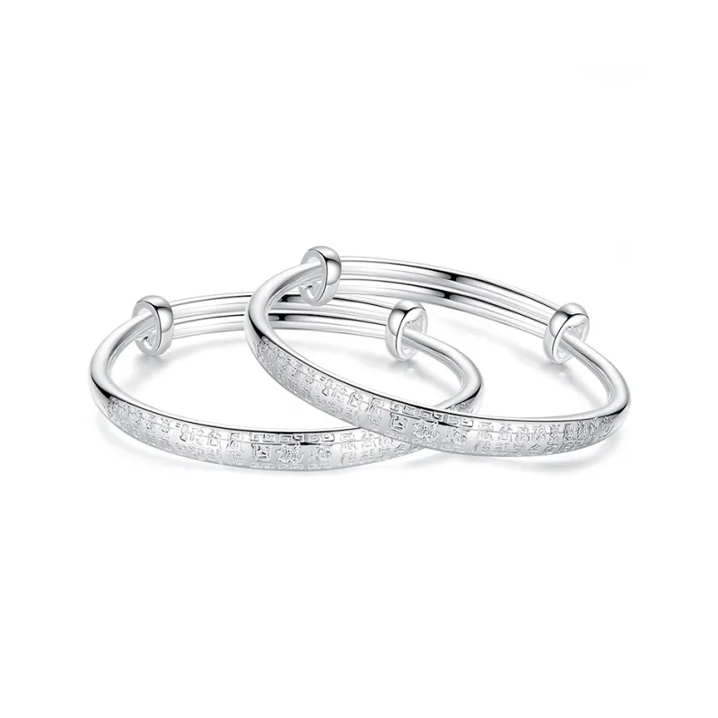 SHENGYALUO 999 Fine Silver Bangles Kids'-0